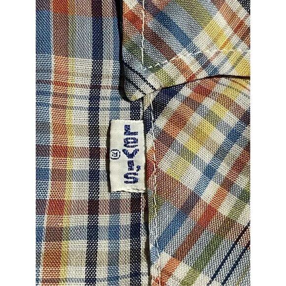 Levi's Plaid Button Up Shirt Men's Small VTG Western Long Horn 423 Made in USA S - Picture 6 of 9